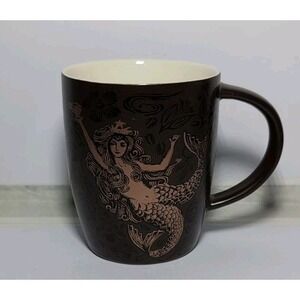 Starbucks Split Tail Mermaid Coffee Mug Siren Copper Brown 2011 40th Anniversary